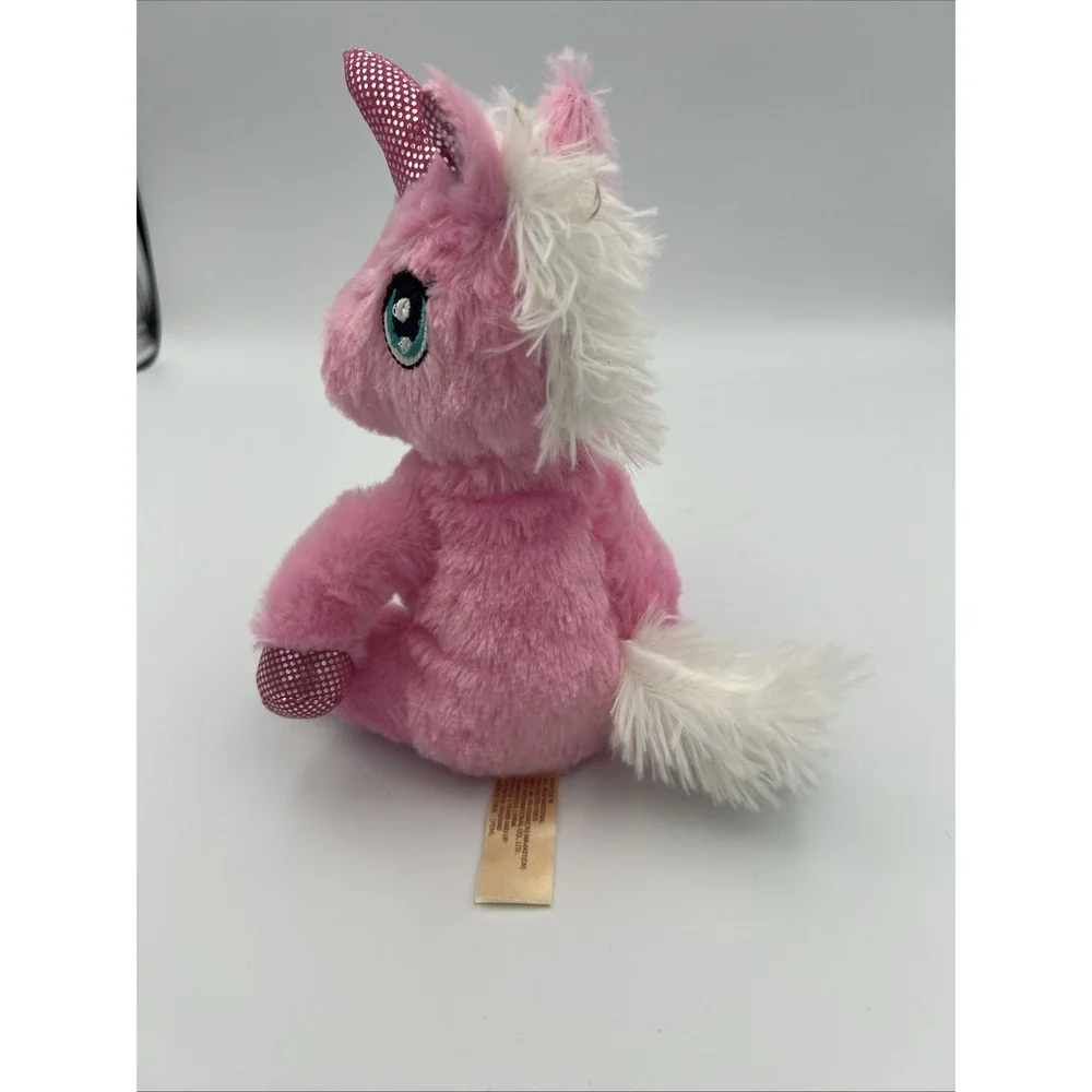 Dan Dee Plush Unicorn Stuffed Animal Pink with White Mane and Tail 7 